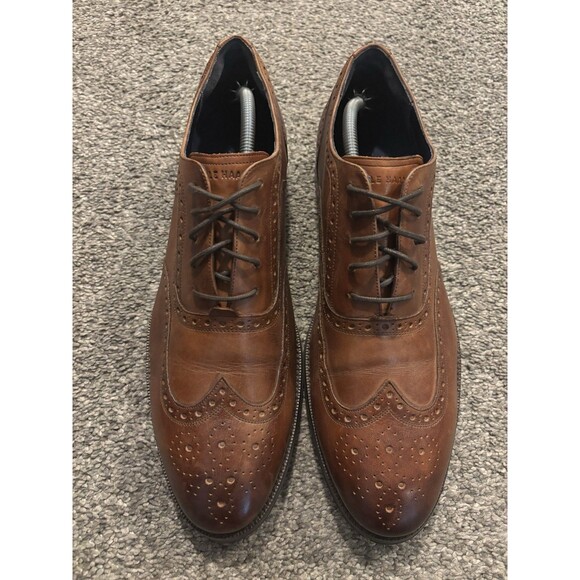 Cole Haan Oxford Dress Shoes Men’s 11 Grand 360 2.0 Wing Tip Tan C29999 main image 8